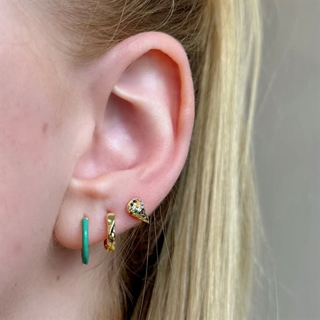 MerlePerle - Ohrringe aus vergoldete silber Emaille | MP10424